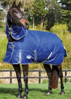 Weatherbeeta ComFiTec Premier Free II Detach-A-Neck Med - Dark Blue/Grey/White