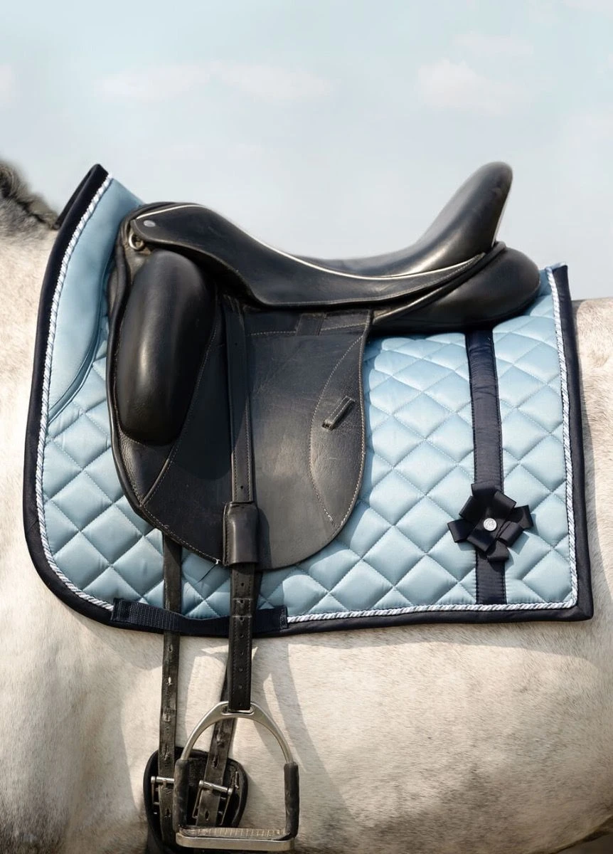PS Of Sweden Bow Dressage Saddle Pad - Aqua 4 PS Of Sweden Bow Dressage Saddle Pad - Aqua - Image 2