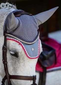 Ps Of Sweden Fly Hood - Scarlet -Equestrian Supply Store psflyhatscarletrdy