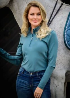 PS Of Sweden Willow Base Layer - Petrol -Equestrian Supply Store pswillowpetrolrdy