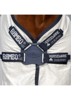 Rambo Natura Summer Sheet - White/Navy -Equestrian Supply Store rambonatura2rdy