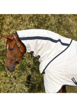 Rambo Natura Summer Sheet - White/Navy -Equestrian Supply Store rambonatura4rdy