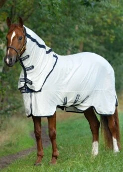 Rambo Natura Summer Sheet - White/Navy -Equestrian Supply Store rambonaturardy
