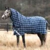 Rhino Plus Vari-Layer Turnout Heavy - Navy Check 2 Rhino Plus Vari-Layer Turnout Heavy - Navy Check -Equestrian Supply Store rhino plus heavy navy check 1rdy