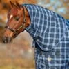 Rhino Original Stable Hood Medium - Navy Check/Indigo 2 Rhino Original Stable Hood Medium - Navy Check/Indigo -Equestrian Supply Store rhino stable hood medium navy check 1rdy