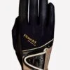 Roeckl Madrid Glove - Black/Gold 2 Roeckl Madrid Glove - Black/Gold -Equestrian Supply Store roe glove london blkgold