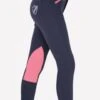 Belton Junior HyPERFORMANCE Jodhpurs - Navy/Salmon 2 Belton Junior HyPERFORMANCE Jodhpurs - Navy/Salmon -Equestrian Supply Store salmon2