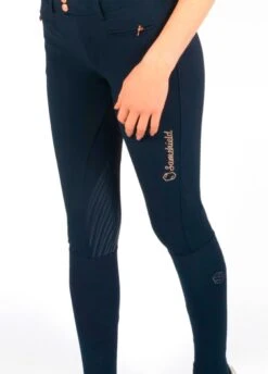 Samshield Adele Metal Dots Knee Grip Breeches - Navy/Rose