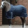 Saxon Channel Quilt Standard Neck Medium Stable - Navy/White 1 Saxon Channel Quilt Standard Neck Medium Stable - Navy/White -Equestrian Supply Store saxon chann med std navy white 1rdy