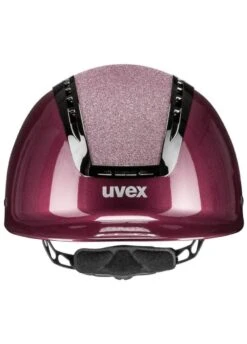 Uvex Suxxeed Blaze Glitter Helmet - Burgundy Shiny -Equestrian Supply Store uvex blaze suxxeed burgundy 2rdy