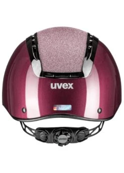 Uvex Suxxeed Blaze Glitter Helmet - Burgundy Shiny -Equestrian Supply Store uvex blaze suxxeed burgundy 4rdy