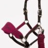 LeMieux Vogue Fleece Headcollar & Leadrope Set - Plum/Black -Equestrian Supply Store vogueplumblack