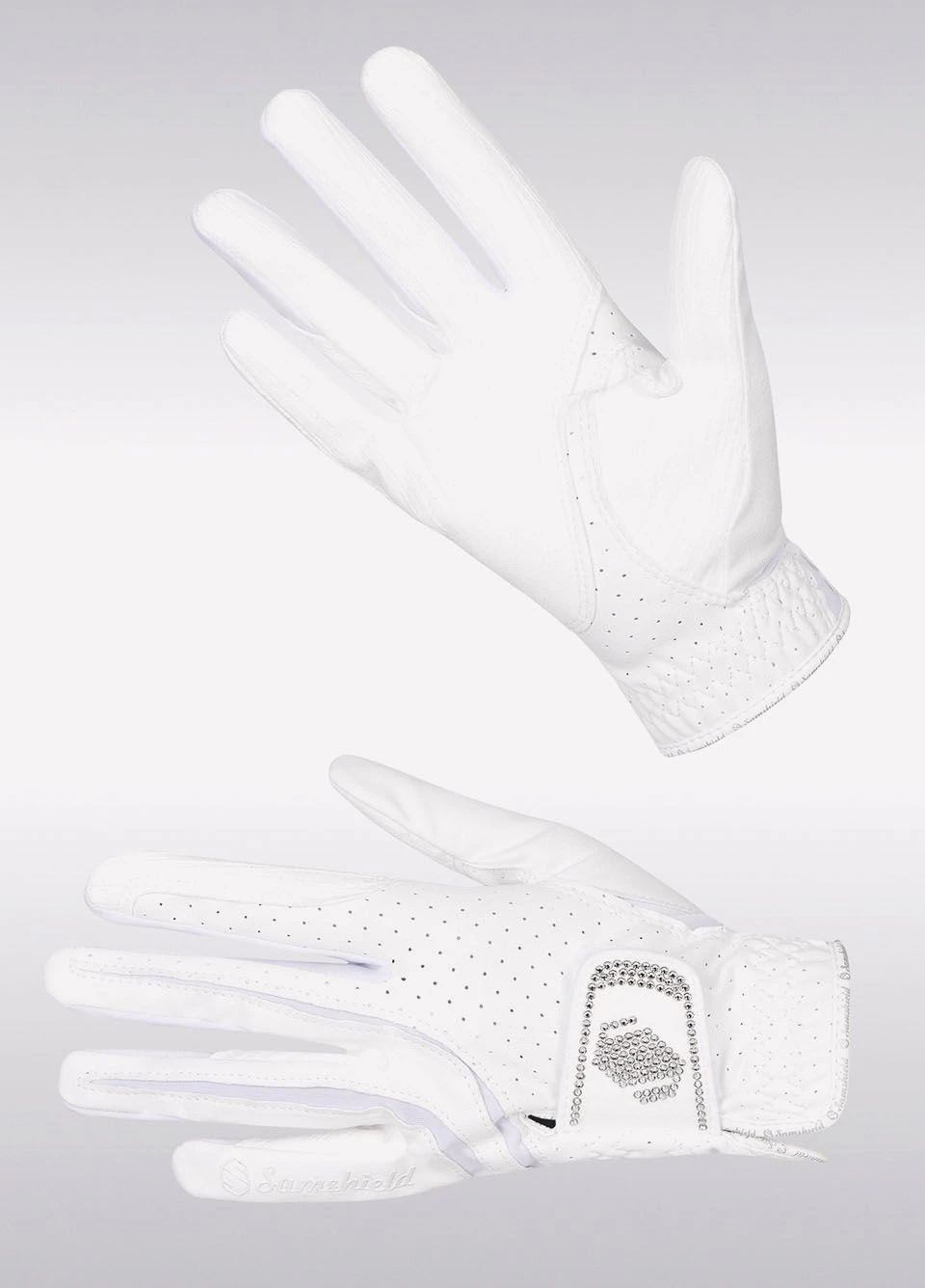 Samshield V-Skin Swarovski Gloves - White 3 Samshield V-Skin Swarovski Gloves - White
