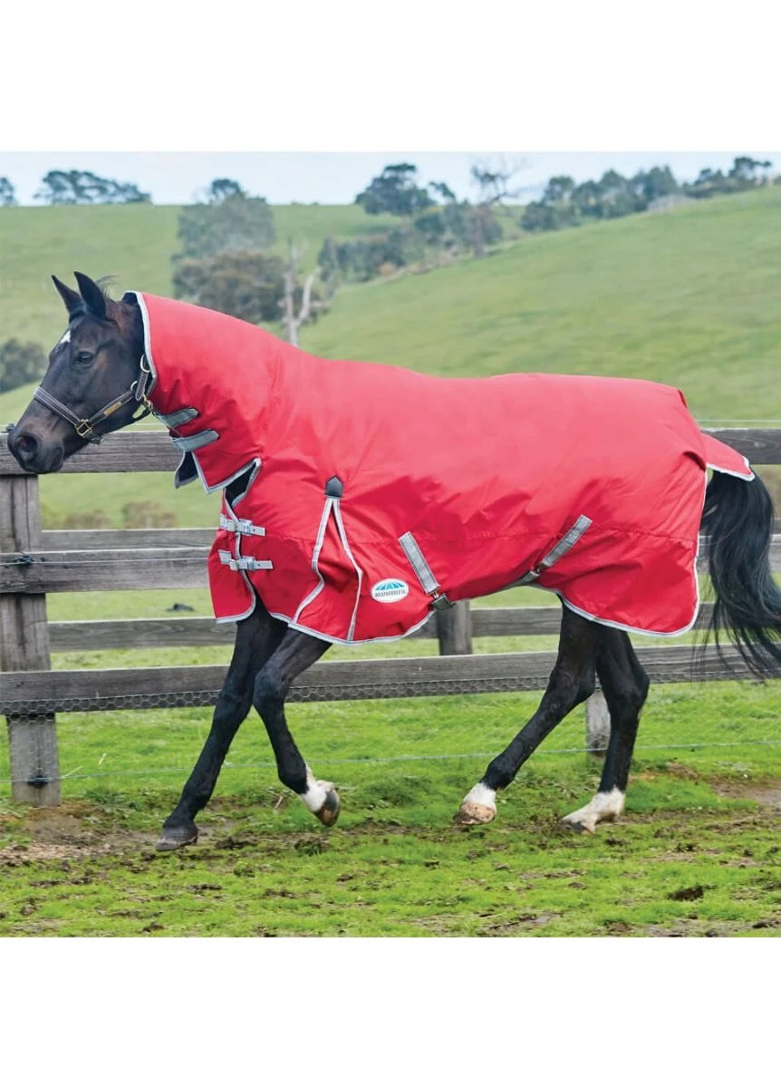 Weatherbeeta ComFITec Classic Combo Neck Medium - Red/Silver 3 Weatherbeeta ComFITec Classic Combo Neck Medium - Red/Silver