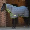 Weatherbeeta ComFITec 210D Channel Quilt Combo Neck Medium - Grey/Lime -Equestrian Supply Store wbchannelcombomedgrey1rdy