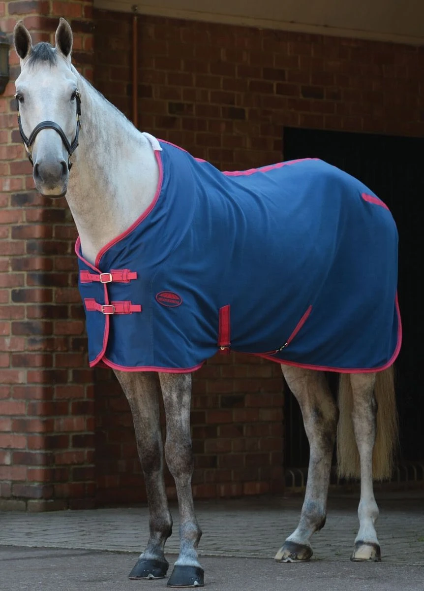 Weatherbeeta Fleece Cooler Standard Neck - Blueberry/Pink 3 Weatherbeeta Fleece Cooler Standard Neck - Blueberry/Pink