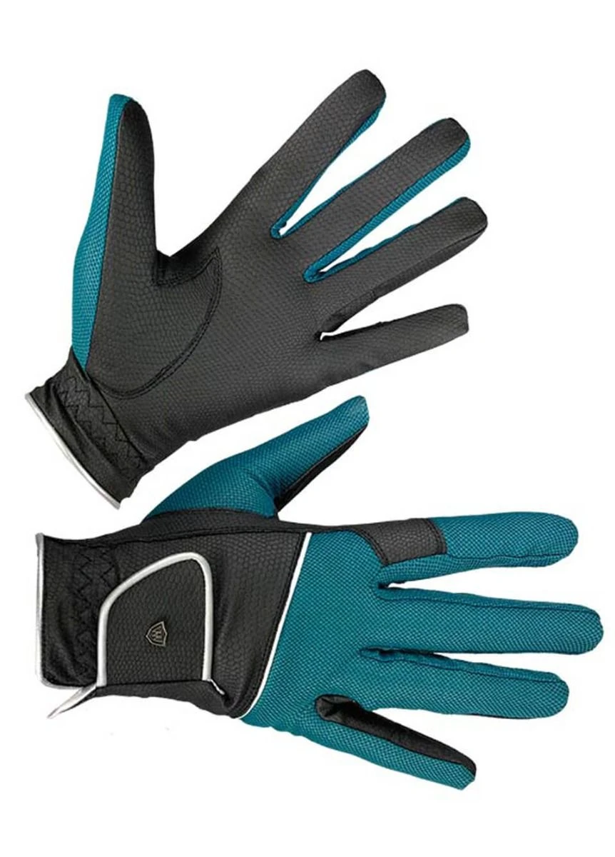 Woof Wear Vision Riding Glove - Black/Ocean 3 Woof Wear Vision Riding Glove - Black/Ocean