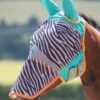 Shires Zeb-Tek Fly Mask - Zebra 1 Shires Zeb-Tek Fly Mask - Zebra -Equestrian Supply Store zebraflymaskteal3rdy